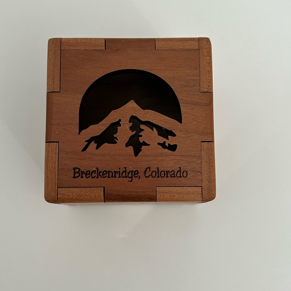Wooden Breckenridge Colorado Keepsake Box